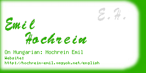 emil hochrein business card